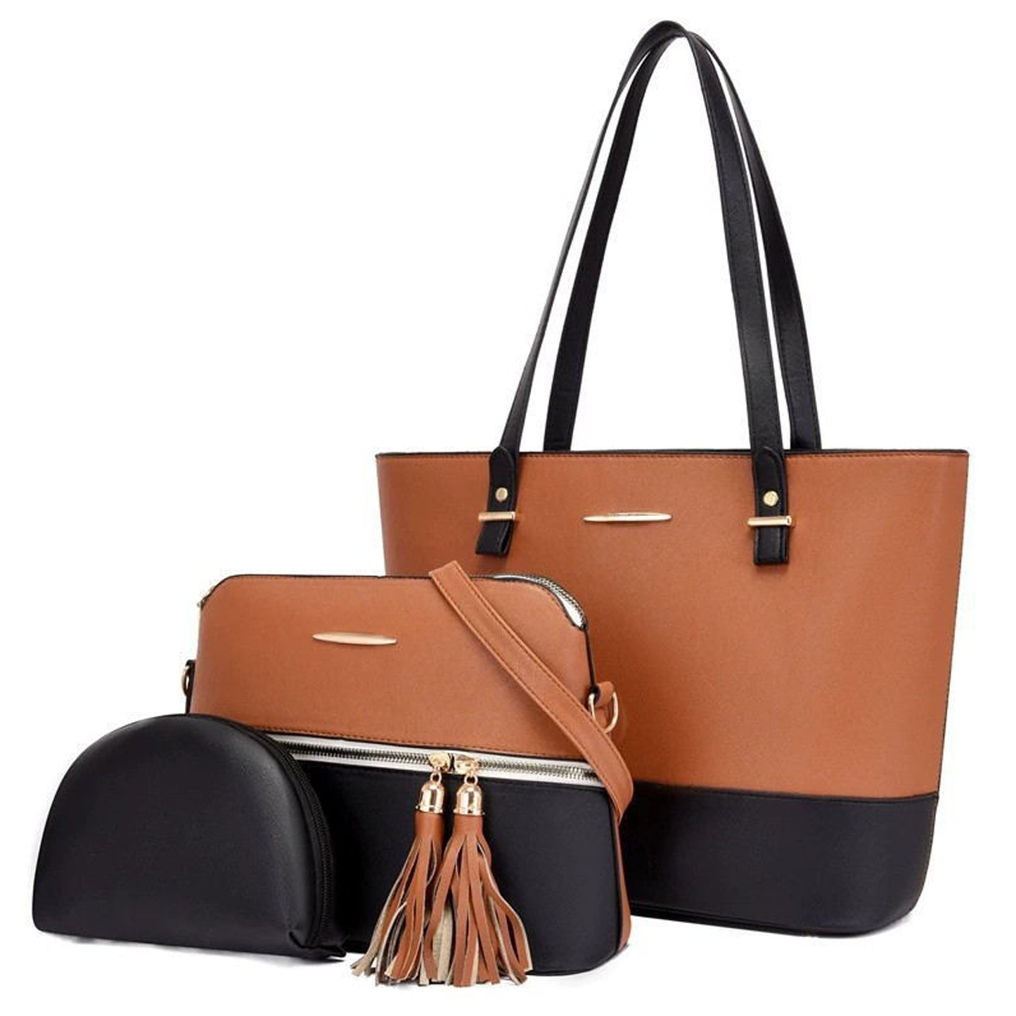 Sendefn Handbags for Women Shoulder Bags Ladies Tote Satchel Hobo 3pcs Purse Set