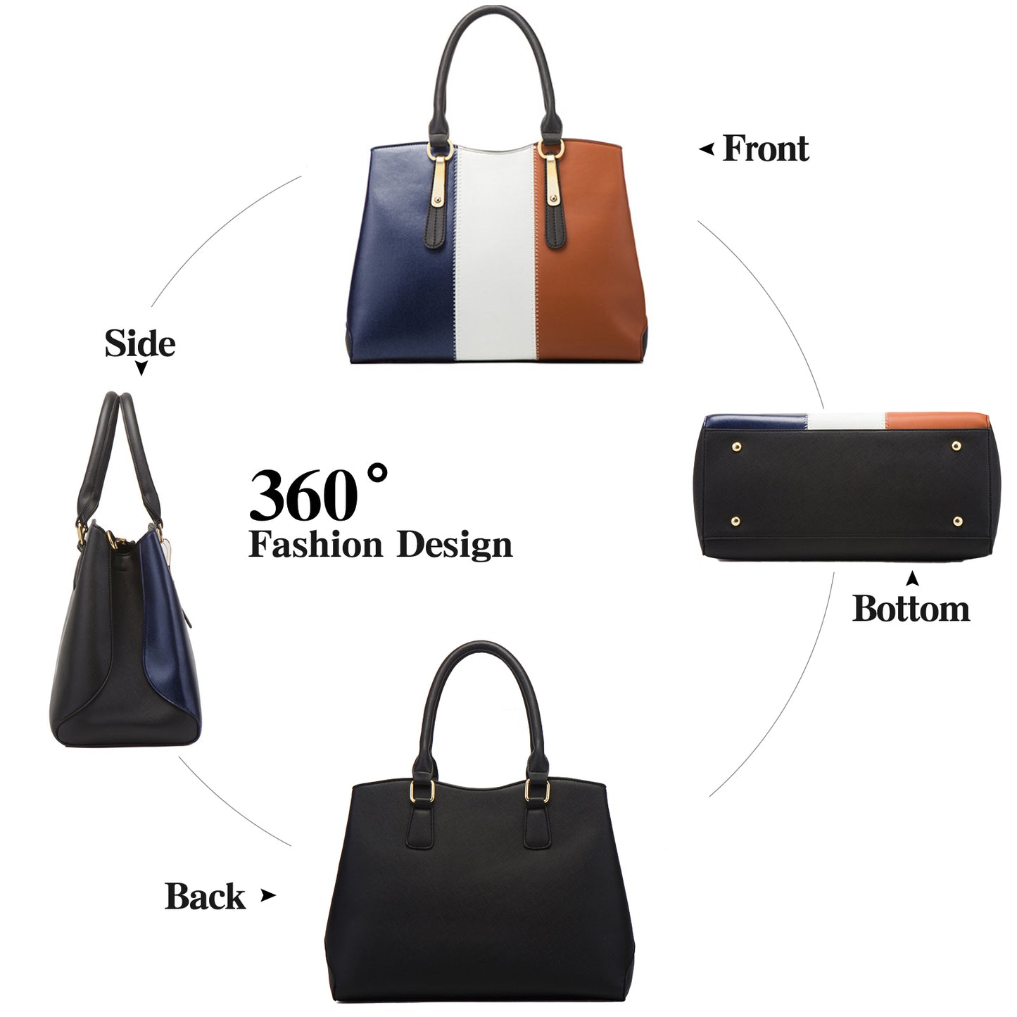 Women Handbags Wallet Tote Bag Shoulder Bag Top Handle Satchel Purse Set 4pcs