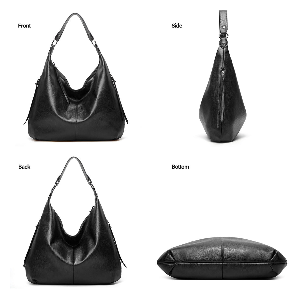 Sendfen Hobo Bags for Women Leather Crossbody Bags Ladies Wristlet Handbags Purse Set 3Pcs