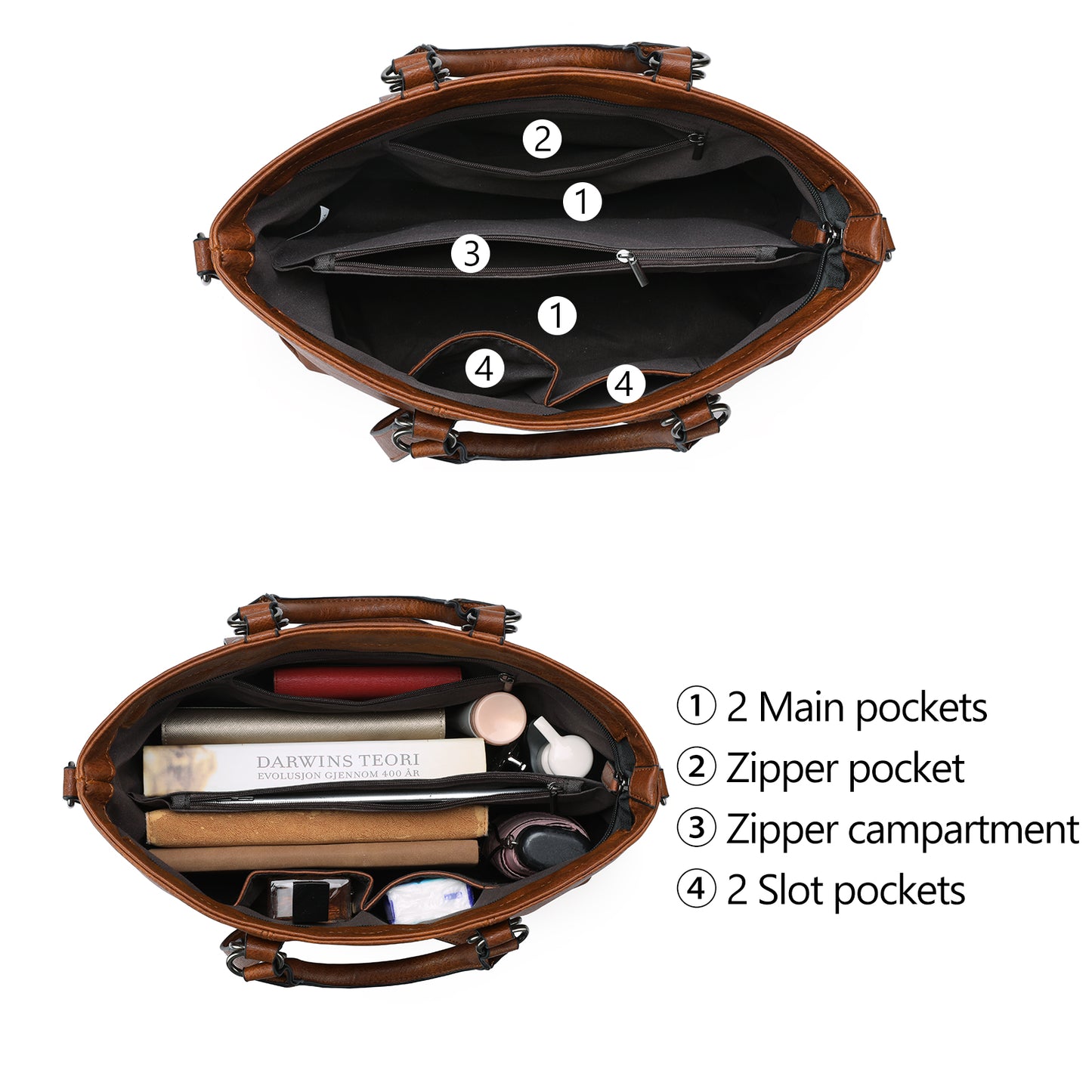 SENDEFN Women Fashion Handbags Wallet Tote Bag Shoulder Bag Top Handle Satchel Purse Set
