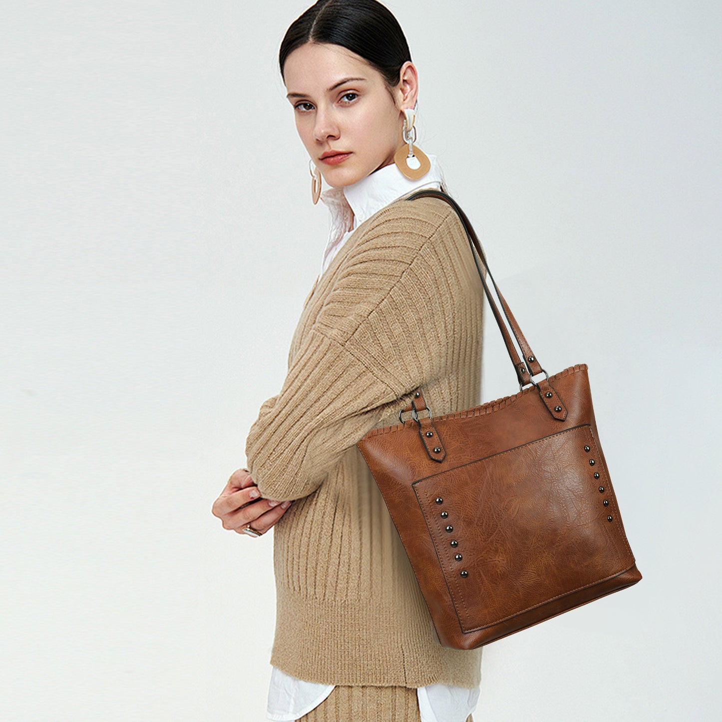 SENDEFN Purses for Women Fashion Handbags Tote Shoulder Bags Casual Crossbody Bags with Small Wallet