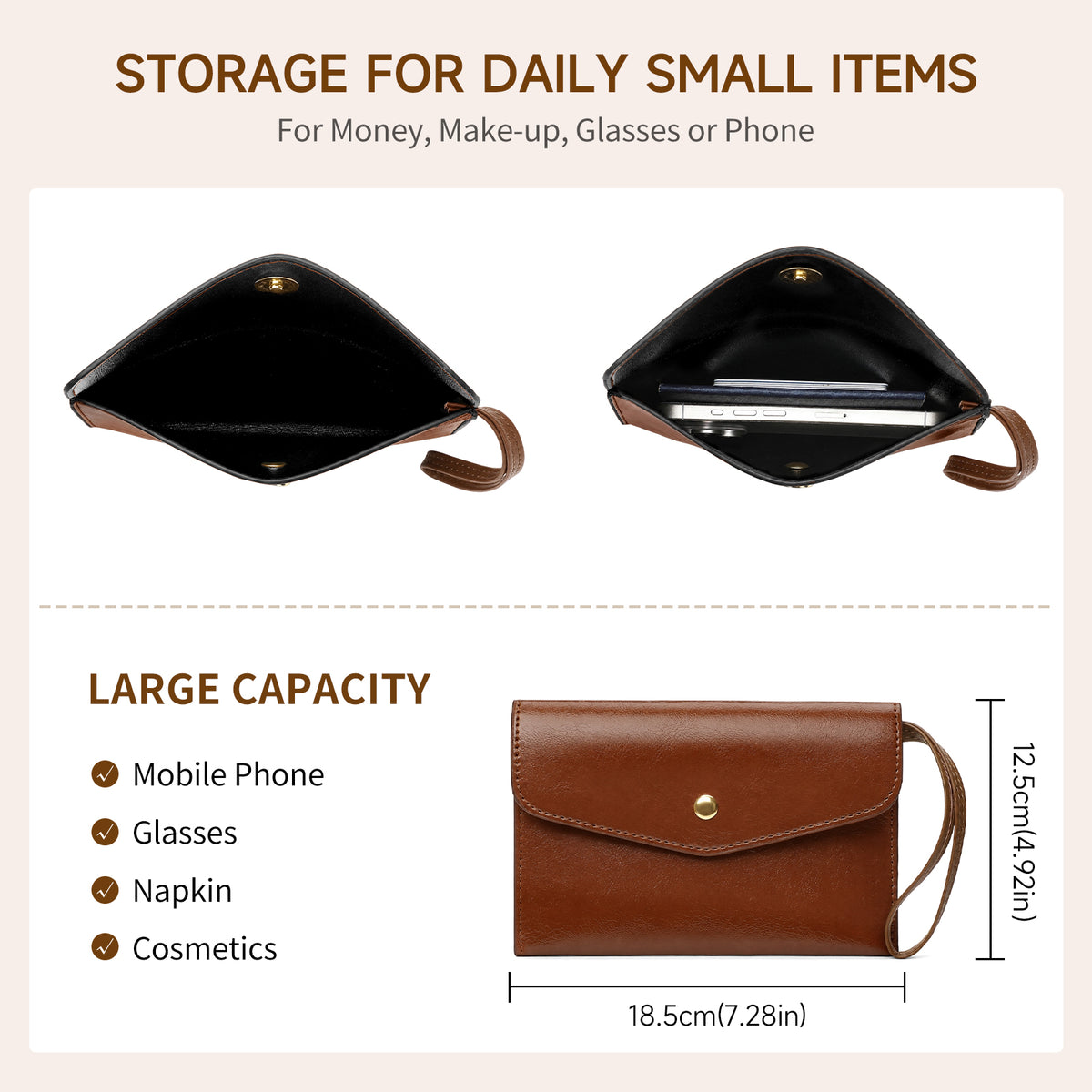 SENDEFN Tote Bags with Zipper Leather Purses and Handbags for Women Large Hobo Shoulder Bag