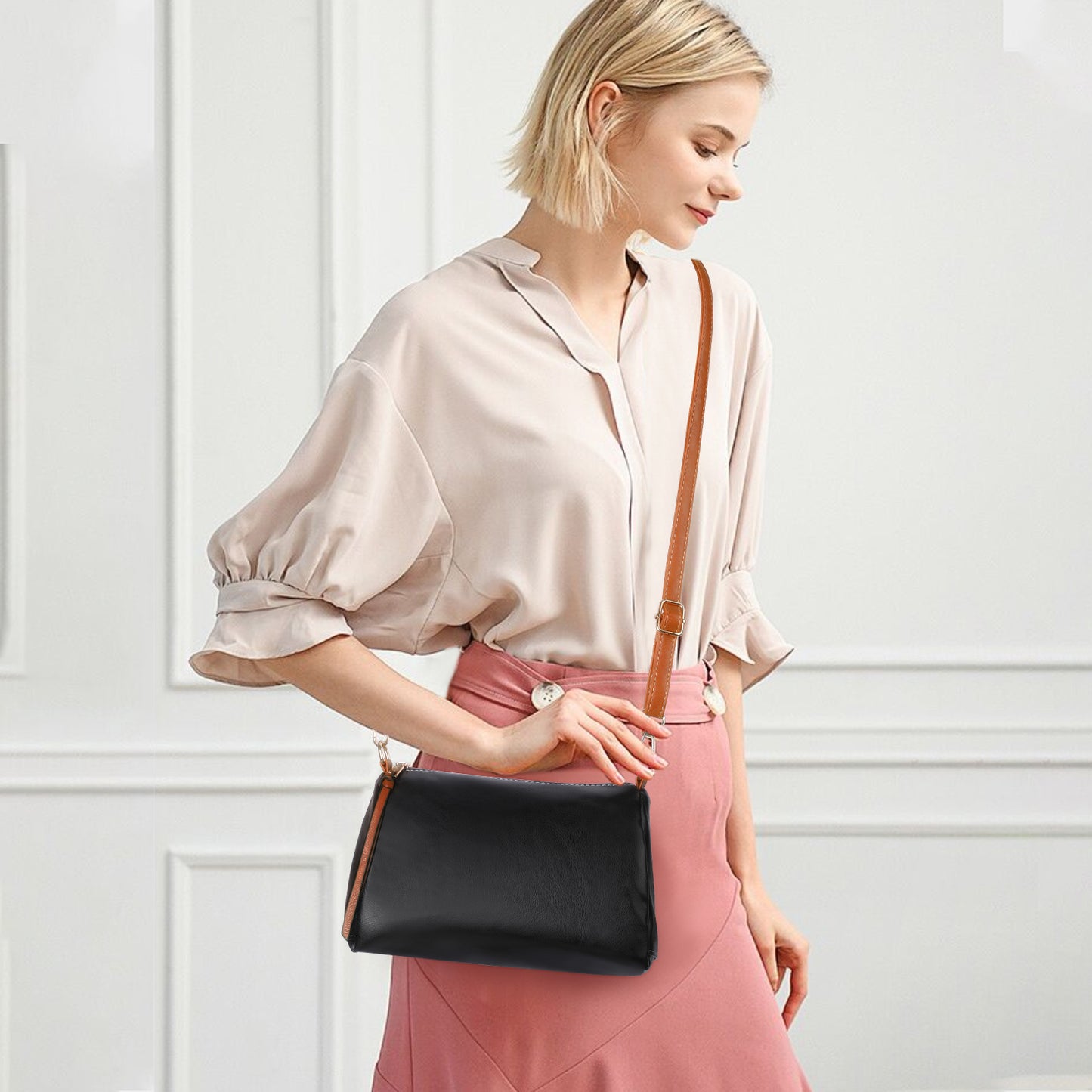 SENDEFN Women Fashion Handbags Wallet Tote Bag Shoulder Bag Top Handle Satchel Purse Set 4pcs