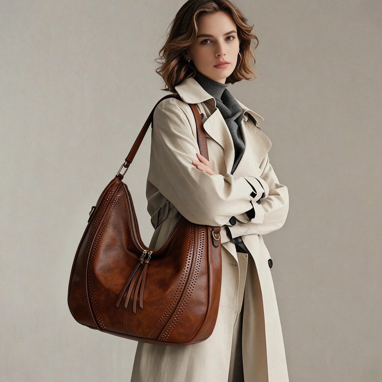 SENDEFN Women Large Crossbody Bags Ladies Shoulder Handbags purse with Adjustable Strap for Work Travel Everyday