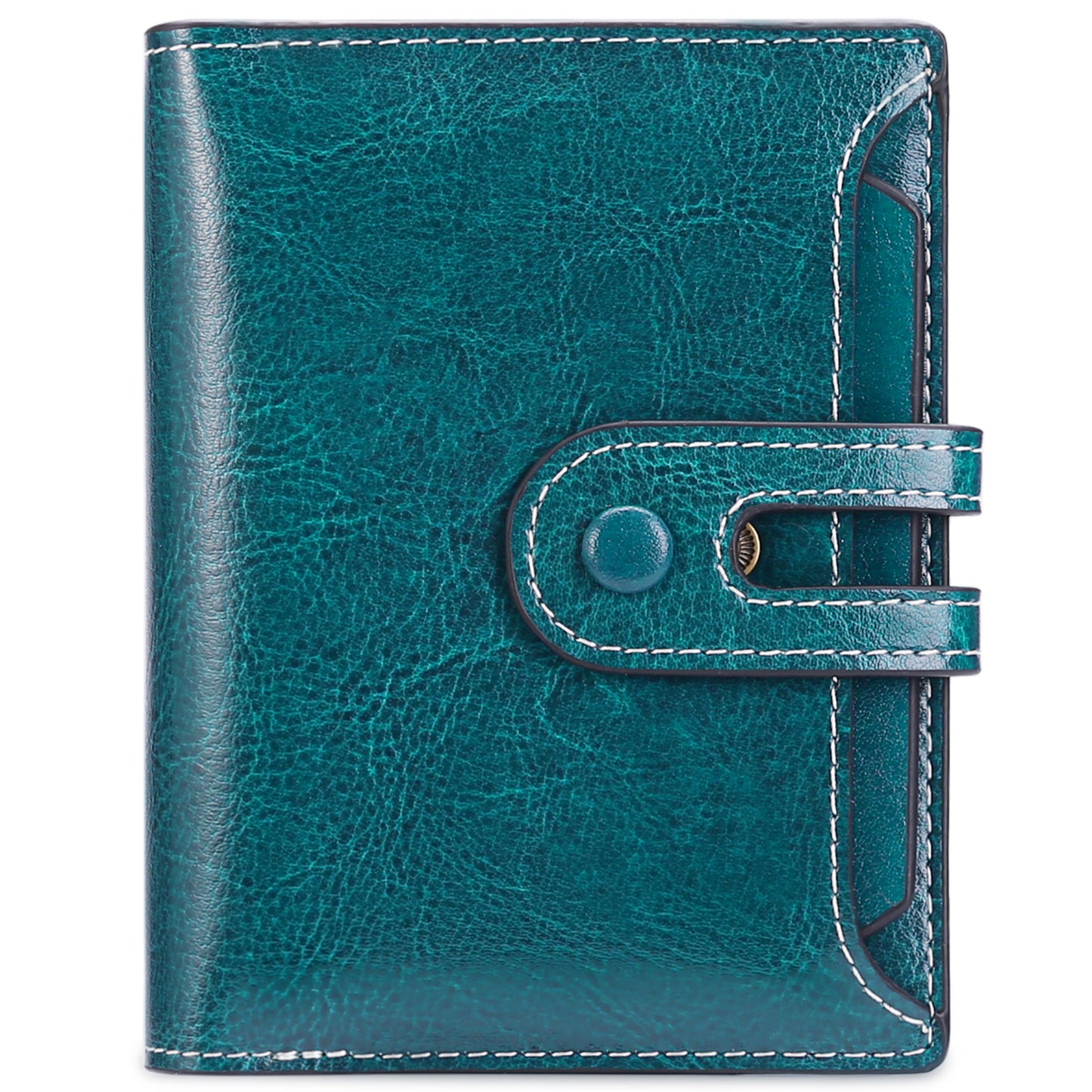 Sendefn Small Womens Wallet RFID Blocking Bifold Genuine Leather Purse with Zipper Coin Pocket ID Window