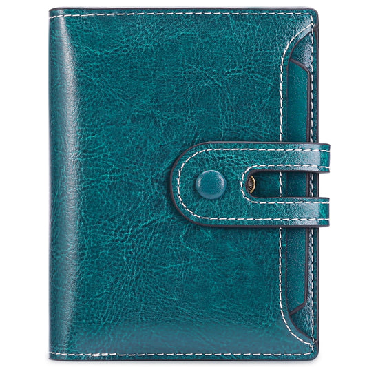 Sendefn Small Womens Wallet RFID Blocking Bifold Genuine Leather Purse with Zipper Coin Pocket ID Window