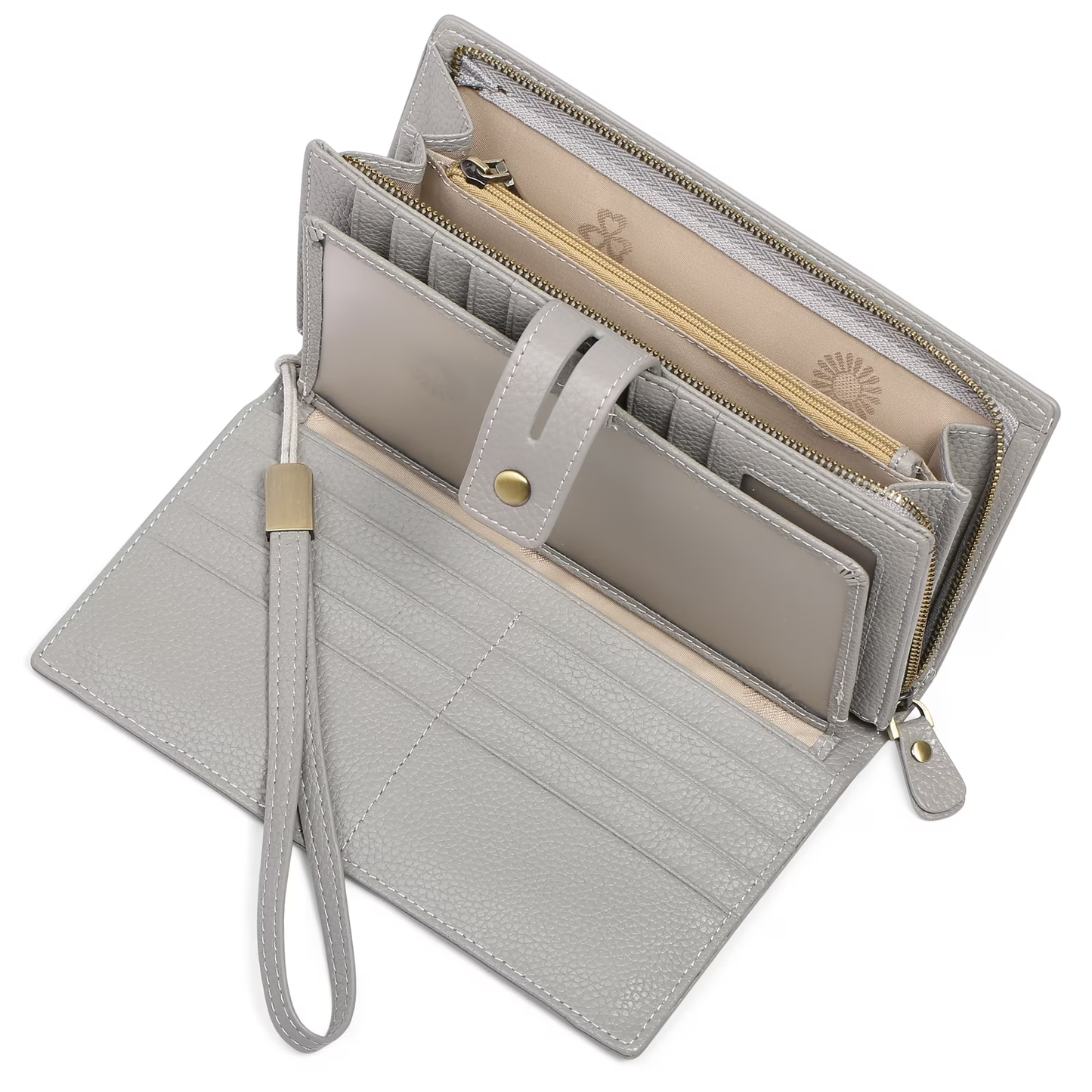 Sendefn Women Wristlet Wallets Large Capacity RFID Blocking Leather Wallets Credit Cards Organizer with Checkbook Holder