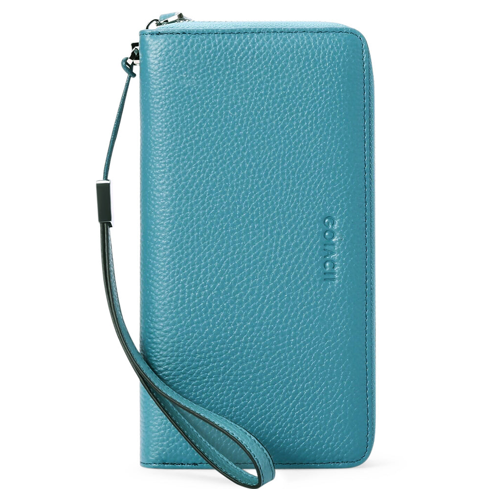 Sendefn Womens Wristlet Wallet RFID Blocking Leather Credit Card Holder Phone Clutch Purse