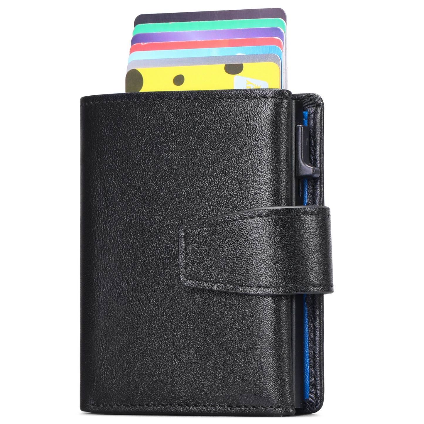 Sendefn Pop up Wallet for Men Card Holder RFID Blocking Leather Wallets Minimalist Card Case with Coin Pocket