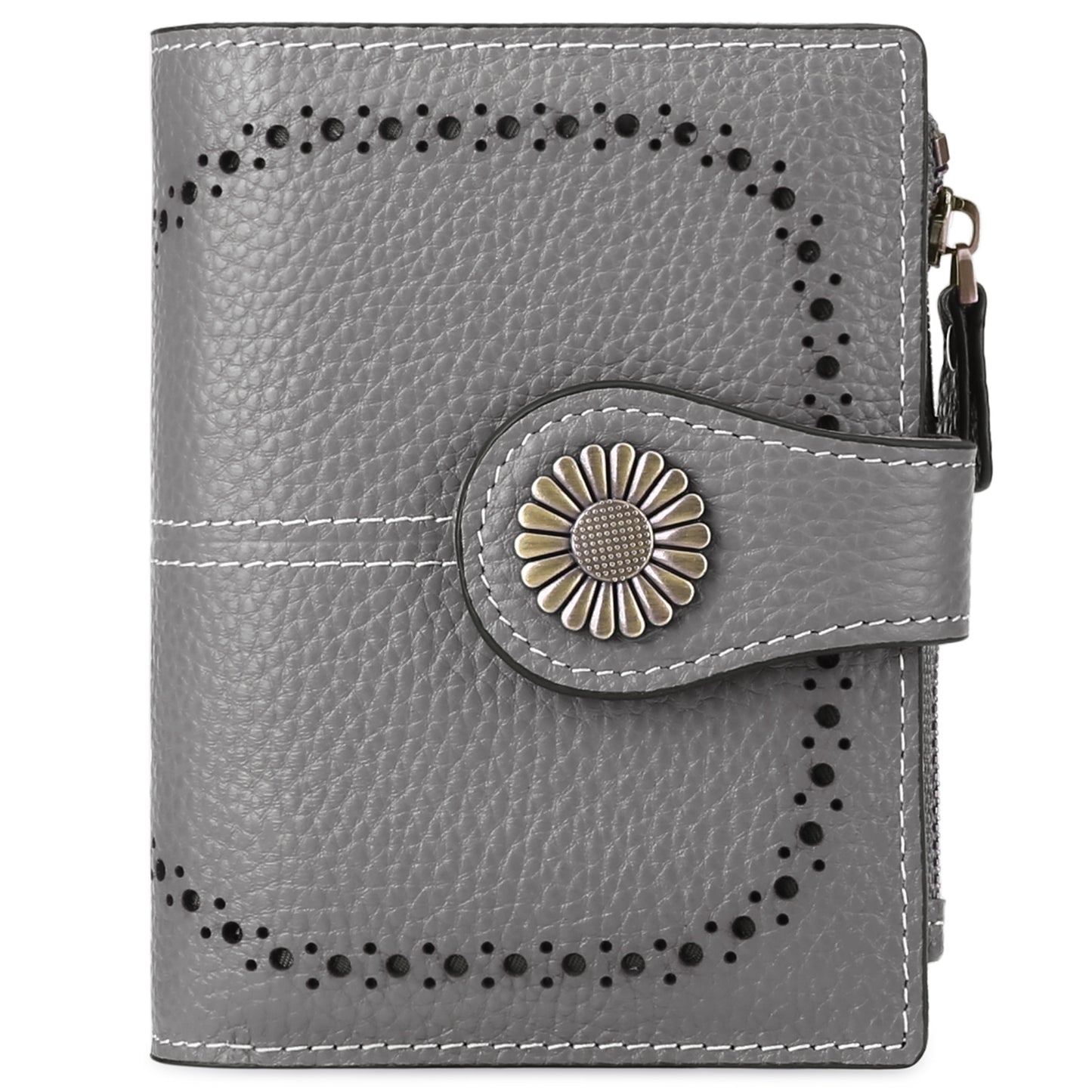 Sendefn Small Women Wallet Genuine Leather Bifold Purse RFID Blocking Card Holder