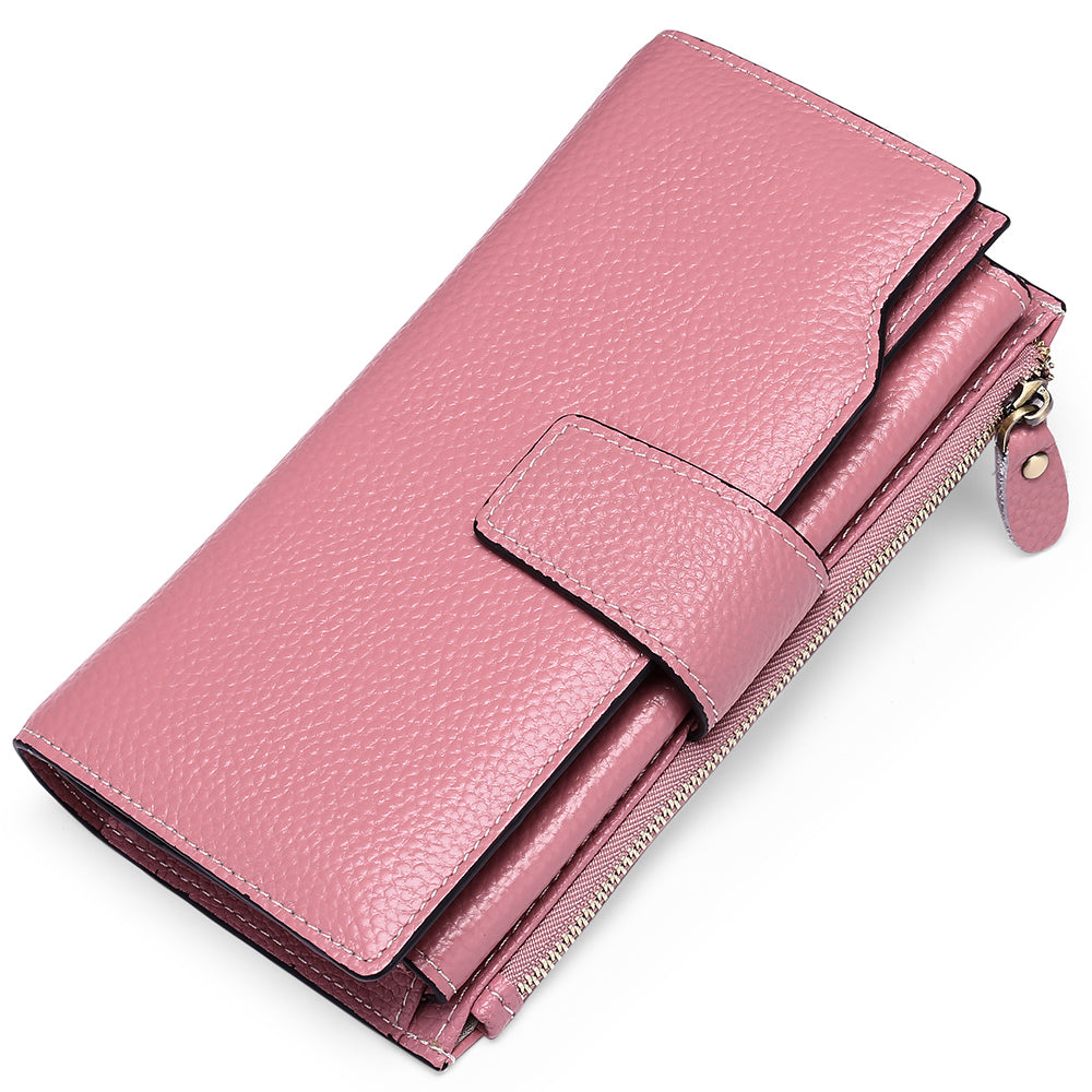 Sendefn Women Leather Wallets RFID Blocking Clutch Card Holder Ladies Purse with Zipper Pocket