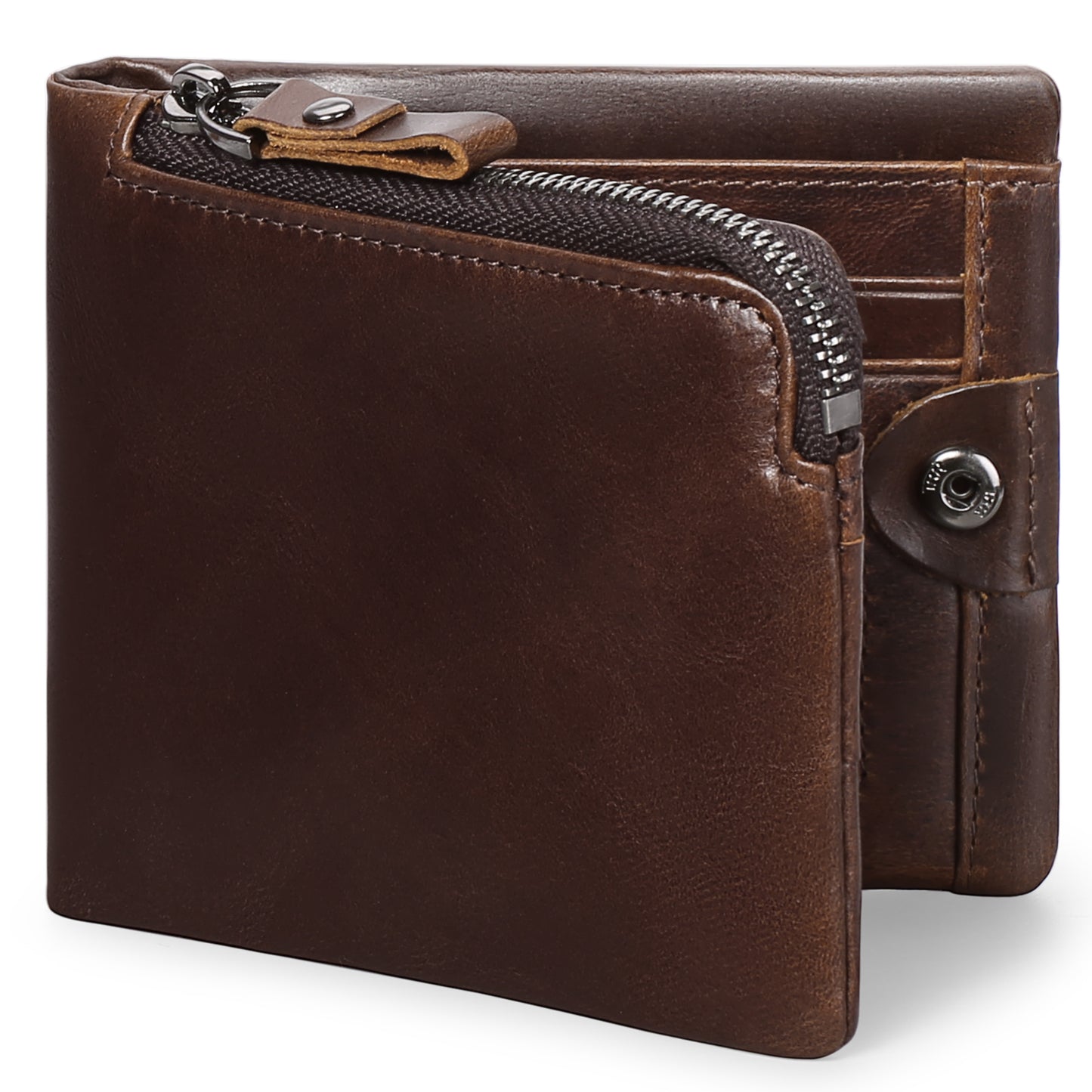 Sendefn Mens Wallet with RFID Blocking - Genuine Leather Slim Bifold Credit Card Holder for Men