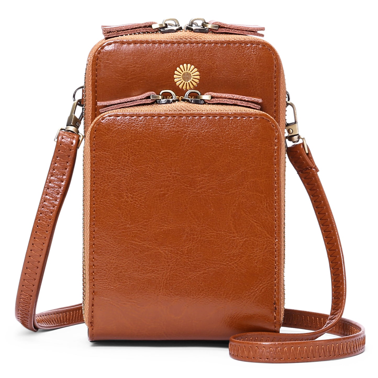 Sendefn Small Crossbody cell Phone Purse for women,RFID Blocking Mini Shoulder Handbag Leather Wallet with Credit Card Slots